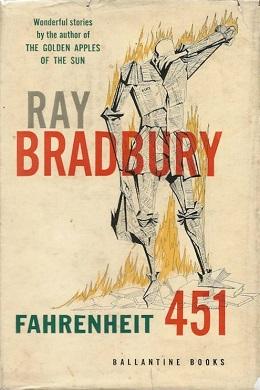 Fahrenheit 451 by Ray Bradbury book cover